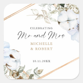 ボー結婚ホ祝のミセスのカスタムフローラ スクエアシール