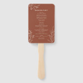 ボー結婚式 プログラムファン、セレモニー番組フローラ ハンドファン (裏面)