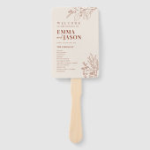 ボー結婚式 プログラムファン、セレモニー番組フローラ ハンドファン (正面)