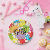 ボー絵を描ルカラフル(ばちゃばちゃ)跳ねる紙プレート ペーパープレート (パーティー)