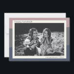 ボー自然ーモダン抽象芸術ストライプハヌカー写真 シーズンカード<br><div class="desc">このモダンデザインはオーガニック抽象芸術の形をストライプあふれる紫や灰色や色の美しい地球の音色のパレットに、あなたの名前と写真とパーソナライズされた一緒に取り入れている。任意の休日の挨拶に使用でき、単にカスタマイズ文字。</div>