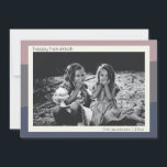 ボー自然ーモダン抽象芸術ストライプハヌカー写真 シーズンカード<br><div class="desc">このモダンデザインはオーガニック抽象芸術の形をストライプあふれる紫や灰色や色の美しい地球の音色のパレットに、あなたの名前と写真とパーソナライズされた一緒に取り入れている。任意の休日の挨拶に使用でき、単にカスタマイズ文字。</div>