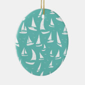 ボー航海のツブルーアンドホワイト セラミックオーナメント (右)