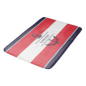 ボー航海のトいかりネイビーブルーレッドホワイト バスマット (アングル)