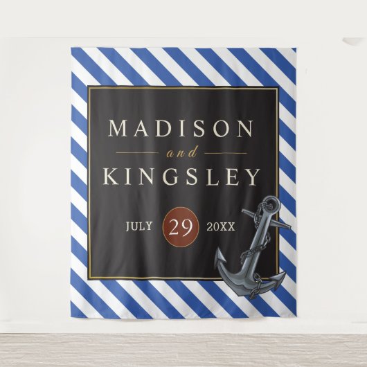 ボー航海のトいかり素晴らしい結婚セーリング タペストリー (正面)