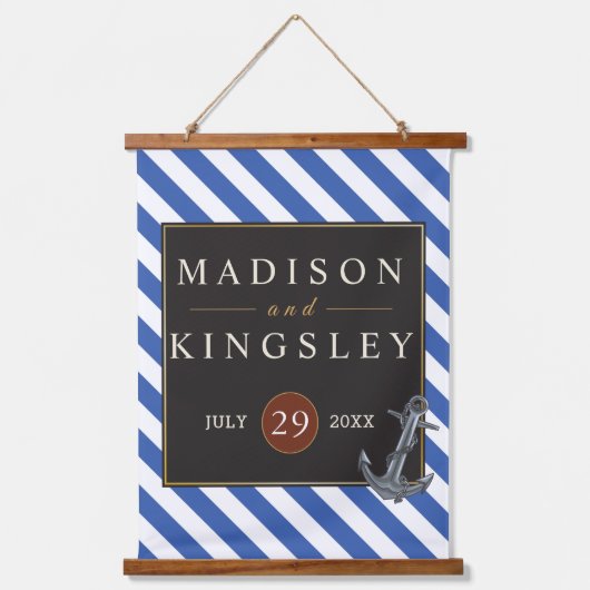 ボー航海のトいかり素晴らしい結婚セーリング 吊り下げ型タペストリー (正面)