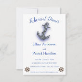 ボー航海のトいかり素晴らしい結婚セーリング 招待状 (正面)