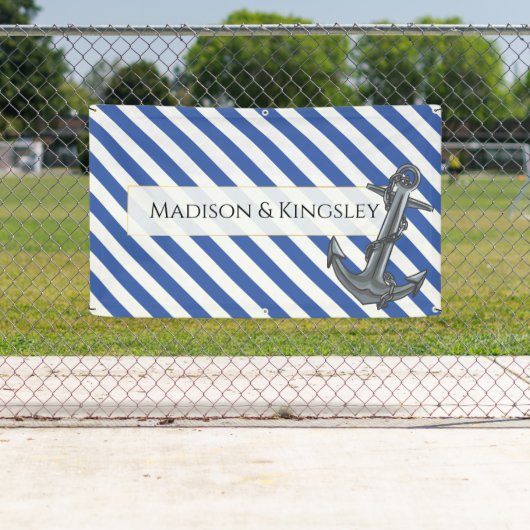 ボー航海のトいかり素晴らしい結婚セーリング 横断幕 (インサイチュ)