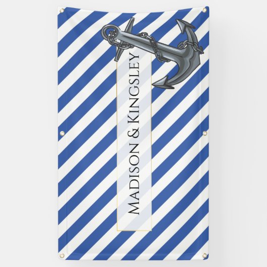 ボー航海のトいかり素晴らしい結婚セーリング 横断幕 (縦)