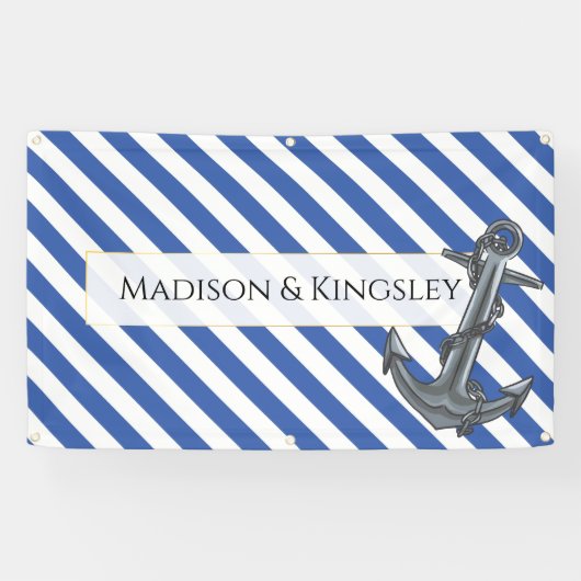 ボー航海のトいかり素晴らしい結婚セーリング 横断幕 (横)