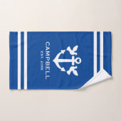 ボー航海のトいかり青白名前をカスタムする バスタオルセット (ハンドタオル)