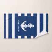 ボー航海のトスワッグホワイトいかりカスタム ハンドタオル (ハンドタオル)