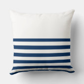 ボー航海のト名、ブルーいかりネイビーブルーストライプの クッション (裏面)