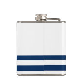 ボー航海のト名、ブルーいかりネイビーブルーストライプの フラスク (裏面)