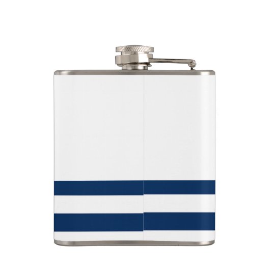 ボー航海のト名、ブルーいかりネイビーブルーストライプの フラスク (裏面)