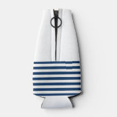 ボー航海のト名、ブルーいかりネイビーブルーストライプの ボトルクーラー (裏面)