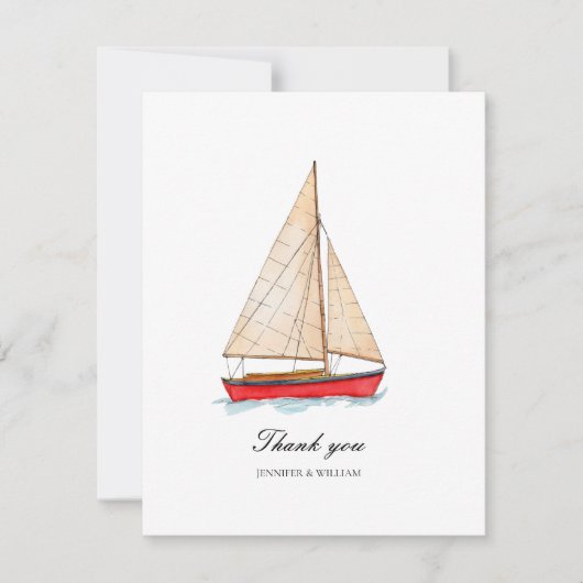 ボー航海のト結婚サンキューカード サンキューカード (正面)