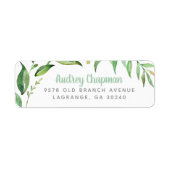 ボー葉パーソナライズされた差出人住所ラベル ラベル (正面)