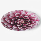 ボー赤と白ルダリアフローラ ペーパープレート (アングル)