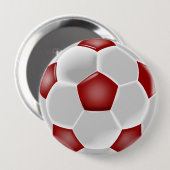 ボー赤と白ルデザインボタン 缶バッジ (正面&裏面)