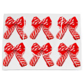 ボー赤と白抱き枕 ラージペーパーバッグ (正面)