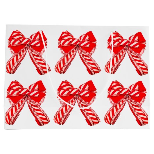 ボー赤と白抱き枕 ラージペーパーバッグ (裏面)