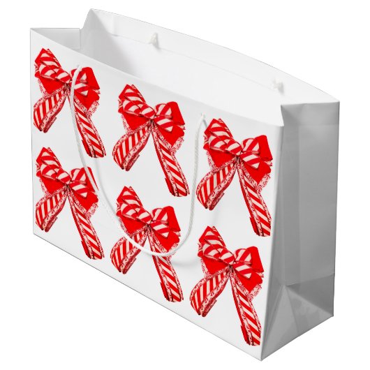 ボー赤と白抱き枕 ラージペーパーバッグ (裏面アングル)