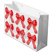 ボー赤と白抱き枕 ラージペーパーバッグ (正面アングル)