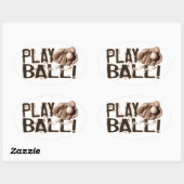 ボー遊ルレトロボール手袋 楕円形シール (シート)