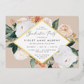 ボー開花卒業党 箔招待状 (正面)