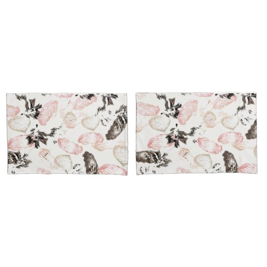 ボー離れーと羽フルプリント標準シャム 枕カバー (フロントセット)