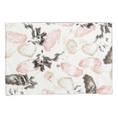 ボー離れーと羽フルプリント標準シャム 枕カバー (正面右)