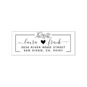 ボー離れー名結婚の差出人住所 ラバースタンプ (インプリント)