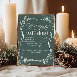 ボー霜の降りたグリーンベビー食品チャレンジゲームサイン 招待状