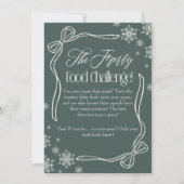 ボー霜の降りたグリーンベビー食品チャレンジゲームサイン 招待状 (正面)