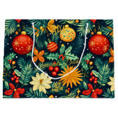 ボー鮮やかブルとホリーのクリスマス抱き枕 ラージペーパーバッグ (正面)