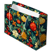 ボー鮮やかブルとホリーのクリスマス抱き枕 ラージペーパーバッグ (正面アングル)