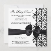 ボー ドアマスクアクセント招待状 [ブラック] 招待状 (裏面)