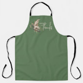 ボ与えホ感謝してい秋フローラ感謝祭 エプロン (正面)