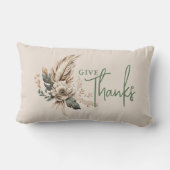 ボ与えホ感謝してい秋フローラ感謝祭 ランバークッション (裏面)