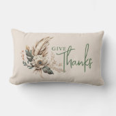 ボ与えホ感謝してい秋フローラ感謝祭 ランバークッション (正面)