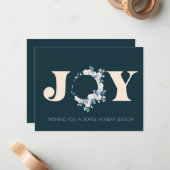 ボ企業のタニカルジョイクリスマスリース ノートカード (正面/裏面インサイチュ)