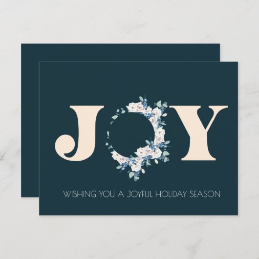 ボ企業のタニカルジョイクリスマスリース ノートカード (正面/裏面)