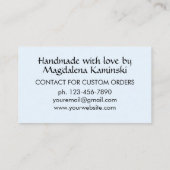 ボ伝統的タニカルフォークアートハンドメイド工芸品 名刺 (裏面)