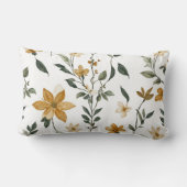 ボ名門私立校風のホフローラつる植物及び花弁模様枕 ランバークッション (裏面)