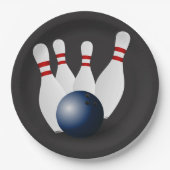 ボ図解入りの、写真付きのールとピン ペーパープレート (正面)