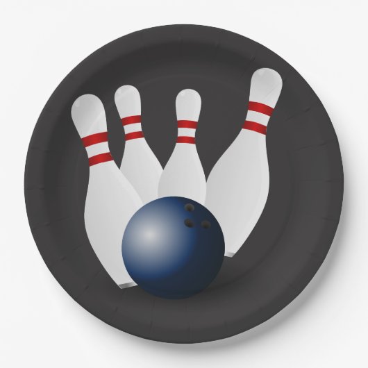 ボ図解入りの、写真付きのールとピン ペーパープレート (正面)