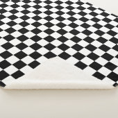 ボ市松模様にードレースカー旗デザイン シェルパブランケット (3/4)