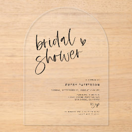 ボ澄んホブライダルシャワーアクリルパーティの招待状 アクリル招待状