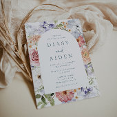 ボ素晴らしタニカルフローラ結婚アーチ 招待状